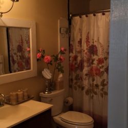 Private bathroom within The Queen Anne room at Old Rhinebeck Country House